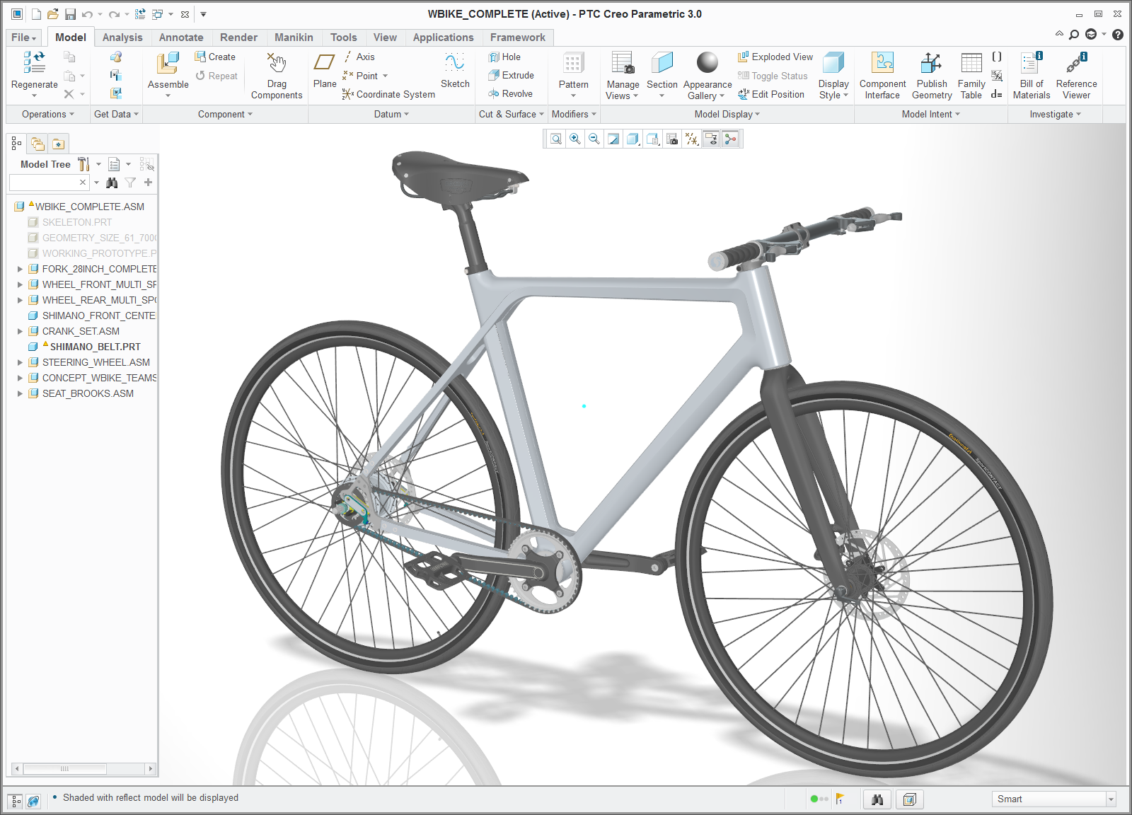 Contest Winner A Wooden Bike Designed with 3D CAD Software PTC