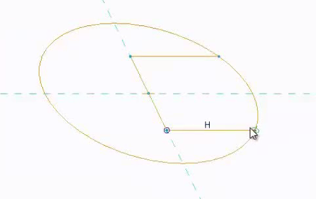 Simple sketch created in Creo Parametric