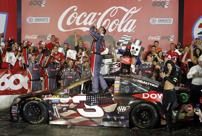 Winners circle at Coca Cola 600