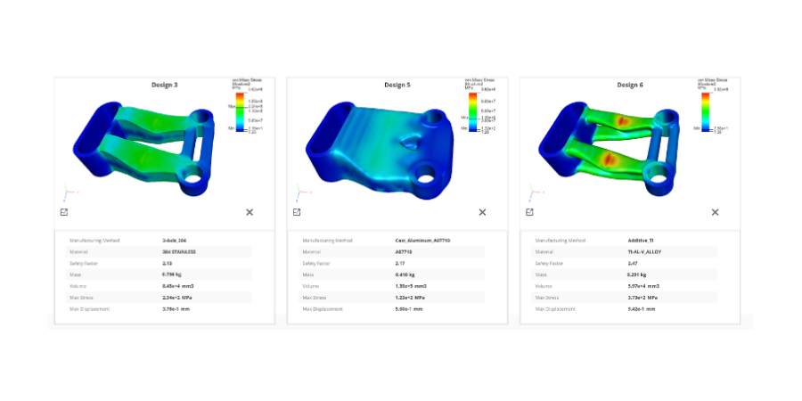 Manufacturing methods compared with generative design.