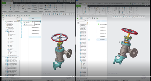 Creo+ includes collaboration tools to enable multiple team members to review, explore, and edit part designs in real-time.