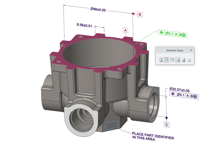 A model-based definition 3D model.