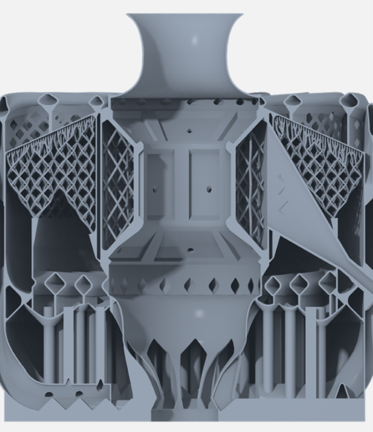 The CAD model for the Pre-Assembled Turbojet Engine.
