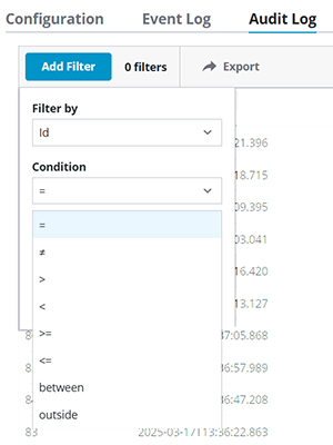 Audit Log Filtering