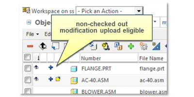 Upload Action Available for Locally Modified Non-Checked Out CAD Documents
