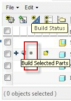 Screenshot showing build column and build status icon