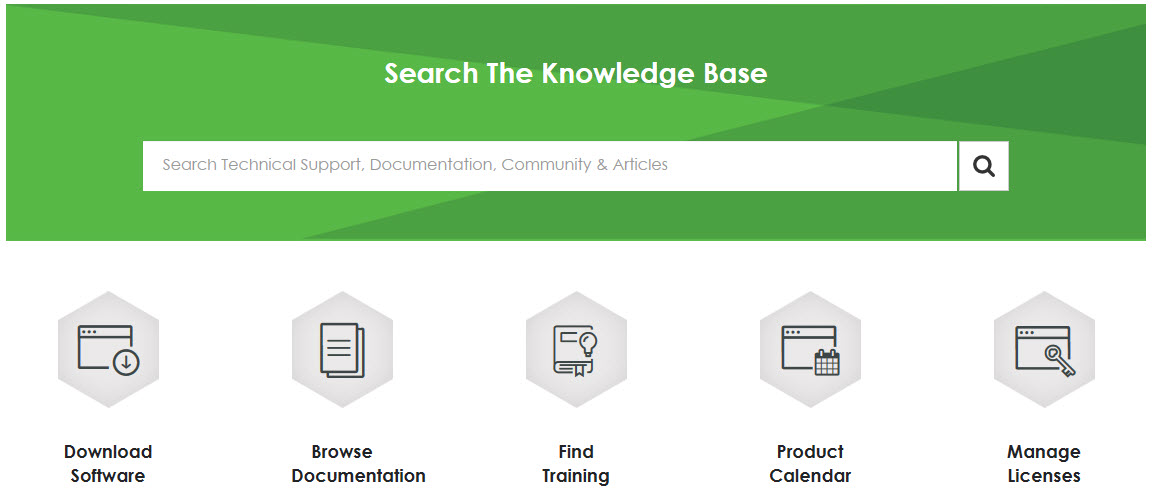 Screenshot to the PTC Search Bar